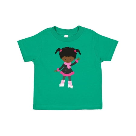 

Inktastic African American Girl Ice Skating Girl Cute Girl Gift Toddler Toddler Girl T-Shirt