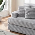 thumbnail image 3 of Gray Corduroy Sofa - Soft and Spacious for a Cozy Living Experience, 3 of 4