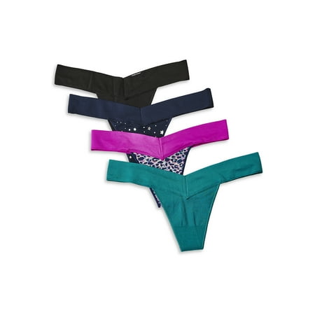 

No Boundaries Women s Seamless Thong Panties 4-Pack