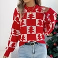 thumbnail image 4 of SCSAlgin Ugly Christmas Sweaters for Women Cute Fuzzy Funny Wintertime and Holiday Parties Knitted Pullover Sweater, 4 of 7