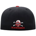 thumbnail image 4 of Men's Top of the World Black/Scarlet Nebraska Huskers Team Color Two-Tone Fitted Hat, 4 of 4