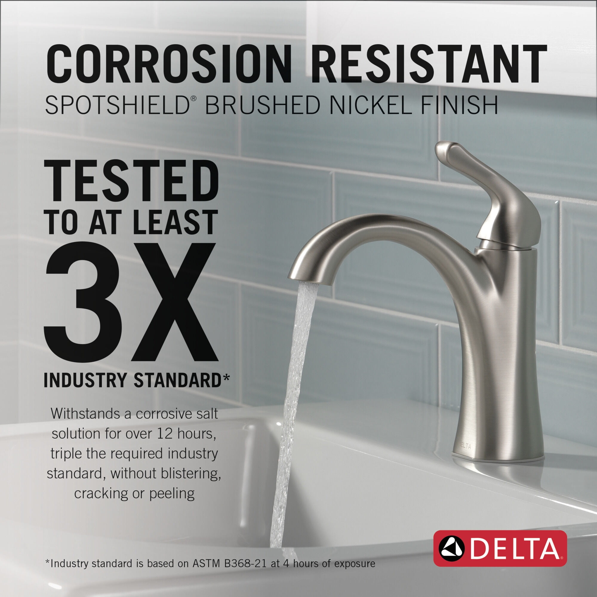 Delta Arvo Centerset Bathroom Faucet - 15840LF-SP - Spotshield Brushed Nickel