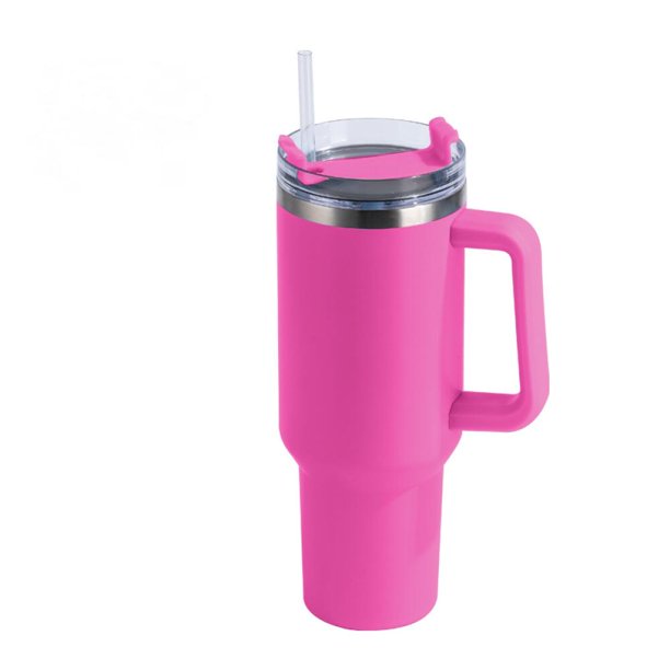 Taza térmica de acero inoxidable con tapa de pajita, 1,2 L