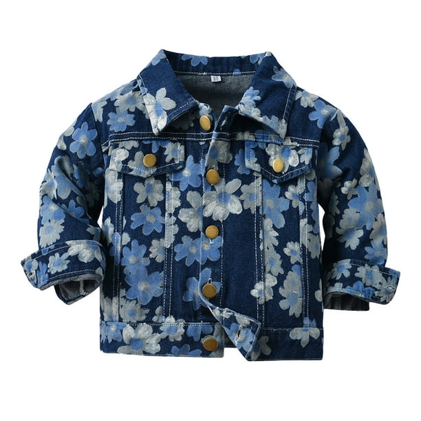 Chamarra de Forro Polar Gibobby para niños y niñas con estampado floral 6-12 Meses