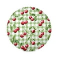 thumbnail image 3 of Round Placemats Set of 6 Heat Resistant Washable Kitchen Table Decorations 15.4in Pale Green Cherry Painting, 3 of 7