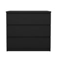 thumbnail image 4 of Tvilum Scottsdale 3 Drawer Chest Dresser for Adults, Matte Black, 4 of 12