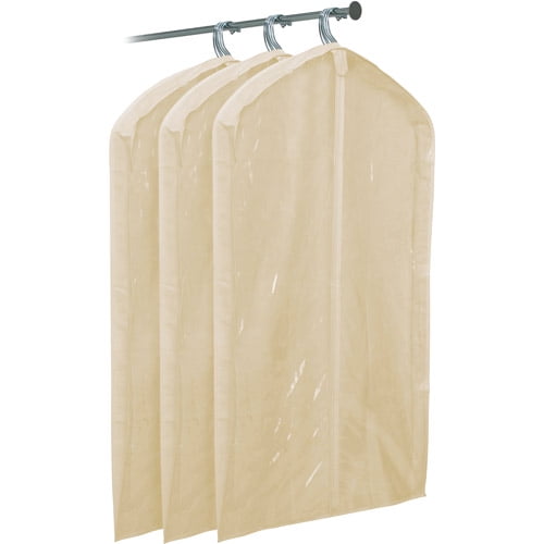 Mainstays 3-Pack Suit Bag, Natural
