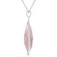 thumbnail image 2 of Pear Shaped Rose Quartz Pendant Necklace Sterling Silver (30x10mm), 2 of 2
