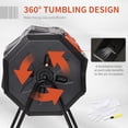 thumbnail image 4 of Outsunny Tumbling Compost Bin Outdoor 360° Dual Chamber Rotating Composter 43 Gallon, Orange, 4 of 9