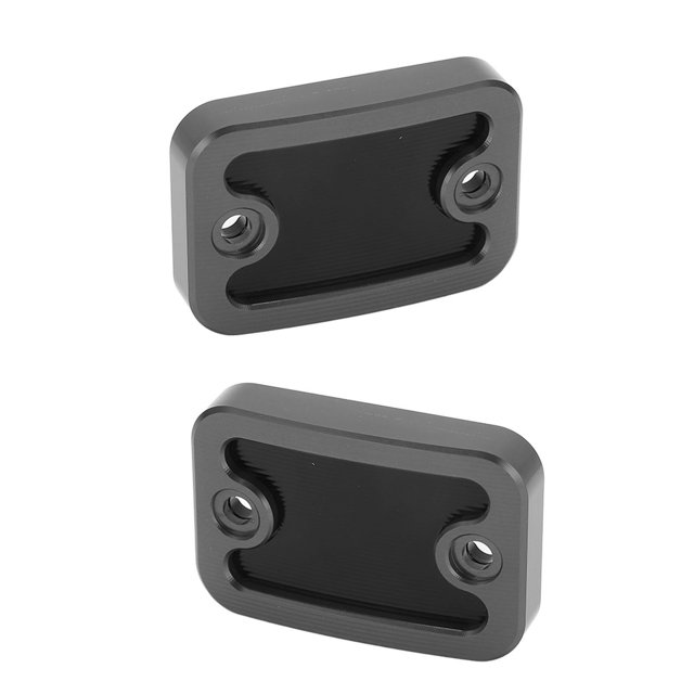 Qiilu Tapa de depósito de líquido de frenos 2 piezas Tapa de depósito de líquido de frenos delantero Izquierda Derecha Billet Reemplazo de aluminio para NMAX155 NMAX125 ANGGREK Otros