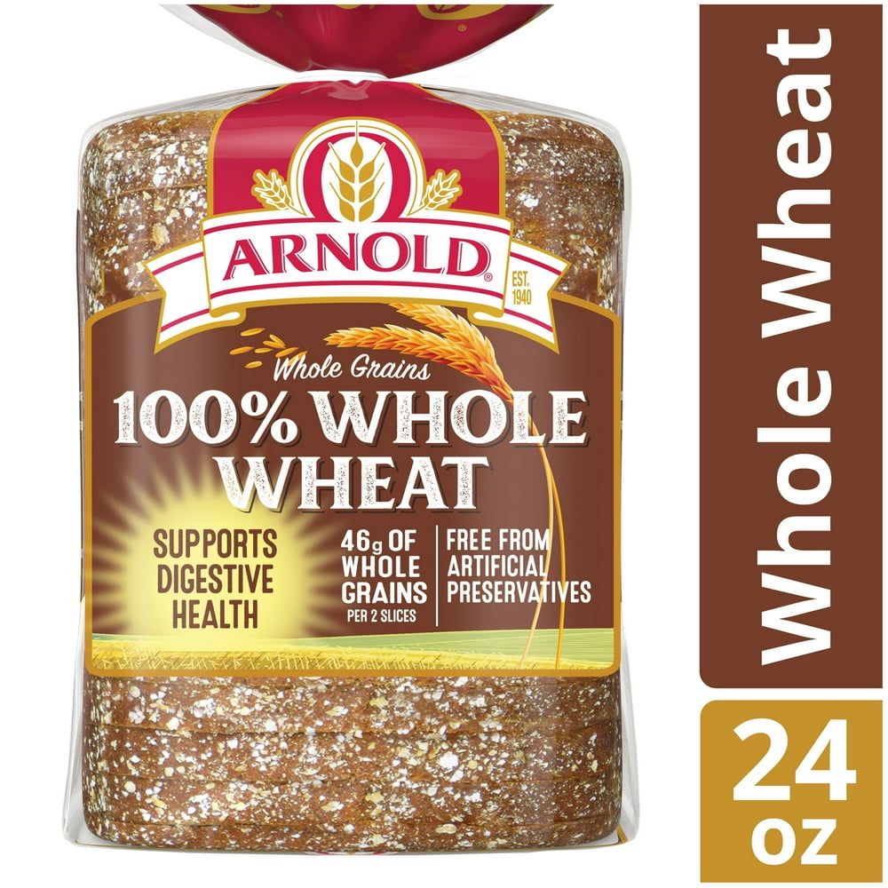 Arnold Whole Grains 100 Whole Wheat Bread, Baked with Simple