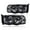 Clear lens Black Housing Clear Reflector, variant on Pair Left&Right Headlights Assembly Fit for 2002-2005 Dodge Ram 1500 2500 3500
