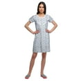thumbnail image 2 of Moomaya Cotton Lace Neckline Sleepwear For Women Button Placket Nightdress, 2 of 6