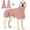 Pink, variant on AOOOWER Sun Protective Dog Raincoat Waterproof Walking Gear Clothes For Outdoor Activity