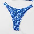 thumbnail image 5 of Efsteb Bathing Suit for Women 2 Piece Bikini Two Piece Swim Suit Halter Spaghetti Strap Bikini Sets Solid Color Fashion Bathing Suits Swimwear (Blue,M), 5 of 6