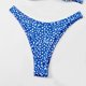 thumbnail image 5 of Trajes de baño Amzcrzy Tankini para mujer, trajes de baño, traje de baño de dos piezas con control de abdomen, bikini estampado con hombros divididos y soporte de acero, azul, L, 5 of 6