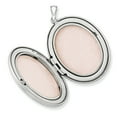 thumbnail image 2 of 925 Sterling Silver Rhod Plated Flower Grandma 34mm Oval Locket Pendant Charm, 2 of 7