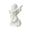 D, variant on mdesiwst 2 Pcs Mini Cupid Figurine Small Resin Cherubs Playing Musical Instrument Statue Miniature Decorative White Angel Ornament for Home Office Tabletop Decor