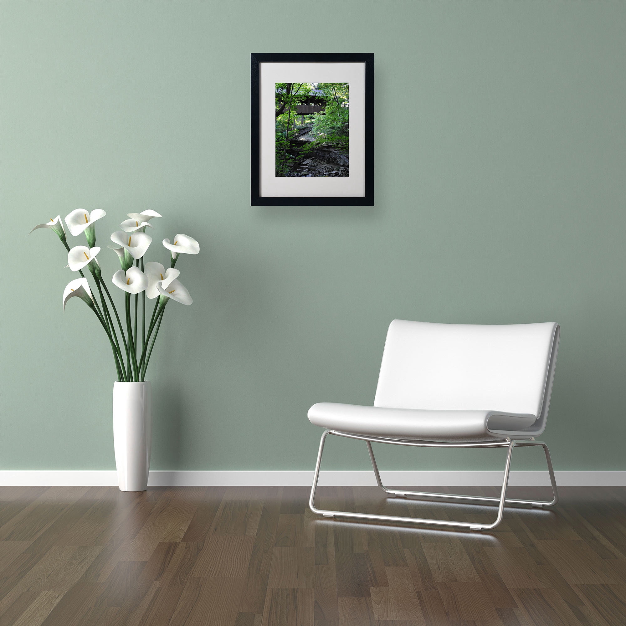 Trademark Fine Art "Latent Bridge" by Monica Fleet, Black Frame
