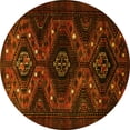 thumbnail image 1 of Ahgly Company Machine Washable Indoor Round Persian Yellow Traditional Area Rugs, 5' Round, 1 of 4