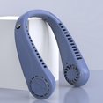 thumbnail image 1 of BR Ventilador de cuello portátil: azul, flujo de aire de 360°, carga USB, refrigeración pequeña y silenciosa para viajes de oficina en interiores, 1 of 5