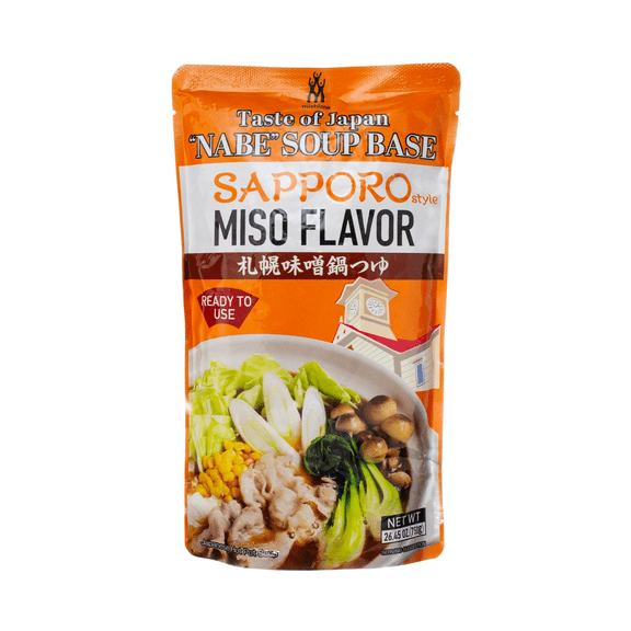 Mishima Sapporo Style Nabe Soup Base, Miso Flavor, Liquid, Shelf Stable 26.45oz, Contains Sesame and Soybeans, No Allergen-Free Claims