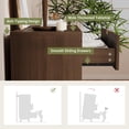 thumbnail image 4 of QinaQin Cómoda de 3 cajones con frente acanalado, diseño moderno de madera con jaladeras metálicas, ideal para sala, recámara o pasillo, 4 of 8