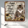 thumbnail image 3 of Angels Don't Always Have Wings Sometimes They Have Whiskers Vintage Tin Sign Gift for Cat Lovers Inspirational Quote Decor Home Wall Art 12x12 inches, 3 of 7