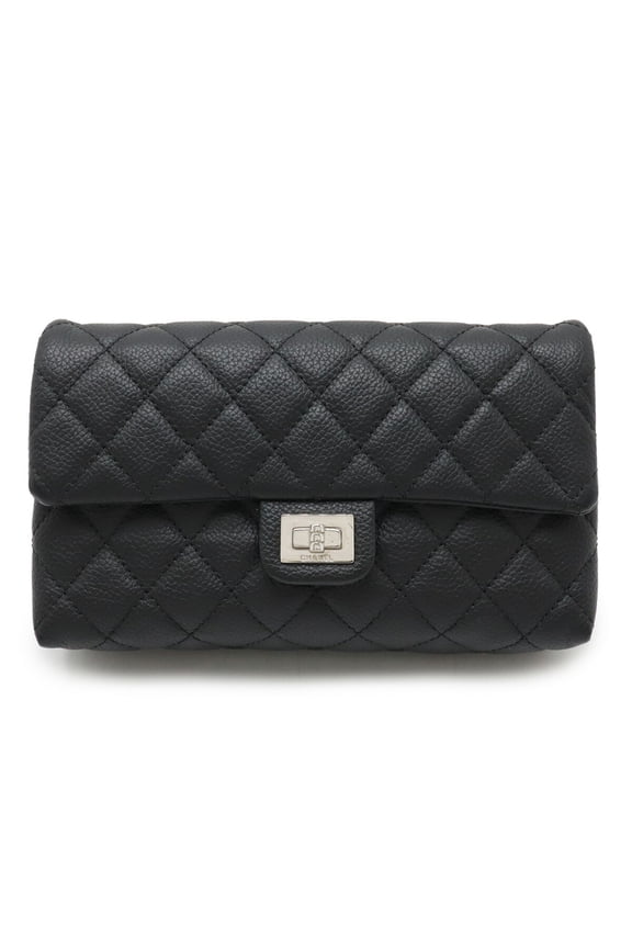 Pre-Owned CHANEL Chanel 2.55 Matelasse Waist Bag Belt Clutch Staff Uniform Not for Sale Caviar...