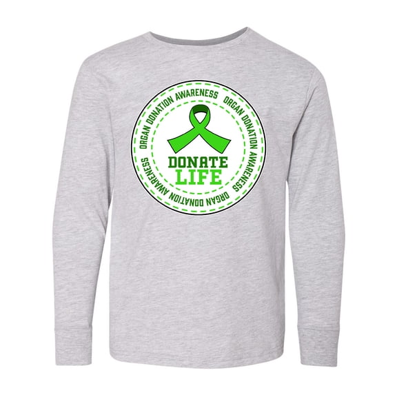 Inktastic Donate Life-Organ Donation Awareness Long Sleeve Youth T-Shirt