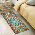 thumbnail image 4 of Coolnut Beautiful Mandala Bath Mat, Dry Quickly Non Slip Absorbent Bath Rug, Soft Living Room Bedroom Home Floor Mats, Bath Mats for Bathroom, Tub and Shower 20" x 39" Home Decor, 4 of 7