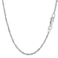 thumbnail image 1 of Collier Chaîne Singapour en Or Blanc 14k, 2.1mm, 20 Pouces, 1 of 1