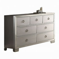 Acme Furniture Voeville II Platinum 7 Drawer Dresser, Optional Mirror, 58" x 16" x 35"
