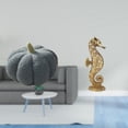 thumbnail image 2 of Encantadora Escultura De Calabaza De Peluche, Cojín Decorativo Y Figura De Resina Dorada, Adorno Para Dormitorio, Sofá, Oficina Y Sala De Estar., 2 of 8