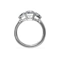 thumbnail image 2 of 1.00 Carat Brilliant Radiant Cut Natural Diamond Elegant Three Stone Wedding Ring for her in Solid 950 Platinum Size 9.5, 2 of 9