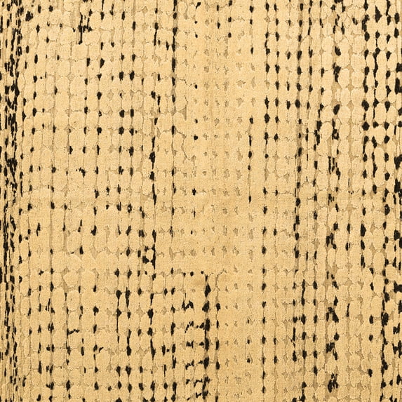 Ahgly Company Indoor Square Solid Brown Modern Area Rugs, 6' Square