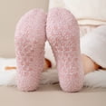 thumbnail image 3 of Fuzzy Grip Socks for Women,Thick Warm Slipper Cozy Fluffy Non Slip Ankle Hospital socks With Grips, 3 of 10