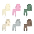 thumbnail image 3 of Hotiary Toddler Kids Solid Long Sleeve Hoodies and Pants Two-Piece Set Autumn Thin Sports Set for Boys or Girls 1-7 Years Old, 3 of 3