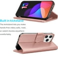 thumbnail image 5 of Tiflook For iPhone 13 Pro (6.1 inch) 2021 Wallet Case, Luxury PU Leather ID Cash Credit Card Holder Slots [Kickstand Feature] [Wrist Strap] Carrying Flip Cover [Rose Gold], 5 of 7
