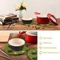 thumbnail image 6 of SKYSONIC Black Floral Cats Pot Holders Trivets, 2 Pcs Heat Resistant Trivets,Cat Flowers Cotton Thread Weave Mats for Hot Pads Pans Pot Bowl Teapot for Kitchen Decor, 6 of 7