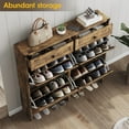 thumbnail image 6 of Vabches Shoe Storage Cabinet with 4 Flip Drawers & 2 Drawes for Entryway, Freestanding Narrow Shoe Rack Organizer for Hallway, Closet, 6 of 9
