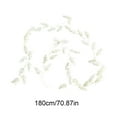 thumbnail image 3 of Cinvoph 6ft White Christmas Artificial Vines Leaves Garland Flexible Glitter Rattan Garland for Fireplace, Mantle, Wall, Indoor, Outdoor Christmas Decorations, 3 of 6