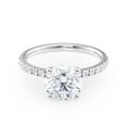 thumbnail image 2 of 2 Carat Diamond and Moissanite Engagement Ring in 14k White Gold (G-H/SI, G-H/VS, cttw) Size 4 by Beverly Hills Jewelers, 2 of 4