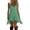 *Green, variant on ClodeEU Women's Linen Blend Backless Spaghetti Strap Dress with Ruffle Hem,Cute Summer Mini Dress Green,Womens Plus M