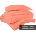 thumbnail image 2 of ROYALE Coral Duvet Cover King Size - Washed Duvet Cover Set, 3 Piece Double Brushed Duvet Covers with Button Closure - 1 Duvet Cover 104x90 inches and 2 Pillow Shams - Comforter Cover, 2 of 8