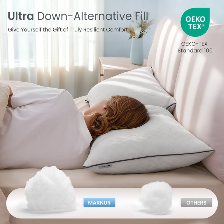 MARNUR Down Alternative Pillows, Standard, Set of 2 photo 4