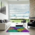 thumbnail image 6 of Ahgly Company Indoor Rectangle Patterned Purple Abstract Area Rugs, 2' x 4', 6 of 6