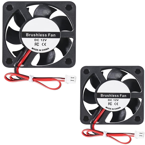 2PCS DC 12V 40x40x10mm Brushless Cooling Fan 4010 Fan with 2 Pin Terminal for Computer Case 3D Printer(DC 12V)