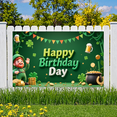 thumbnail image 4 of Green Color Birthday Banner Decorative Gold Coins Theme for Party Celebration Holiday Decoration Photo Shoot, 4 of 9