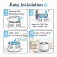 thumbnail image 6 of Nispira Replacement Humidifier Filter Compatible with Pure Enrichment MistAire Eva 4 Speed Humidifier 3 Pack, 6 of 10